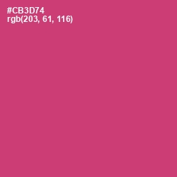 #CB3D74 - Cerise Red Color Image