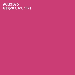 #CB3D75 - Cerise Red Color Image