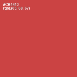 #CB4443 - Fuzzy Wuzzy Brown Color Image