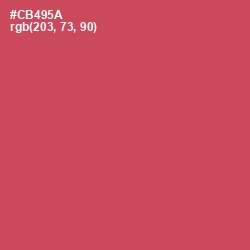 #CB495A - Fuzzy Wuzzy Brown Color Image