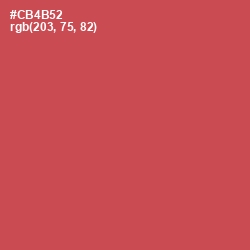 #CB4B52 - Fuzzy Wuzzy Brown Color Image