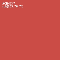 #CB4C47 - Fuzzy Wuzzy Brown Color Image