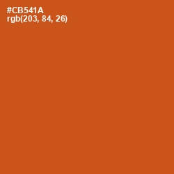 #CB541A - Orange Roughy Color Image