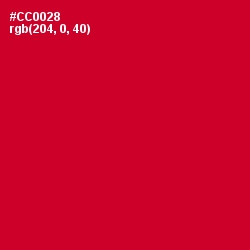 #CC0028 - Crimson Color Image