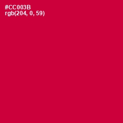 #CC003B - Crimson Color Image