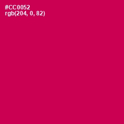 #CC0052 - Razzmatazz Color Image