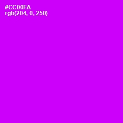 #CC00FA - Magenta / Fuchsia Color Image