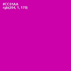 #CC01AA - Hollywood Cerise Color Image