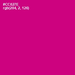 #CC027E - Razzmatazz Color Image