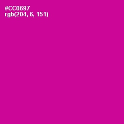#CC0697 - Red Violet Color Image
