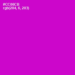 #CC06CB - Shocking Pink Color Image