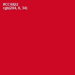 #CC0822 - Crimson Color Image