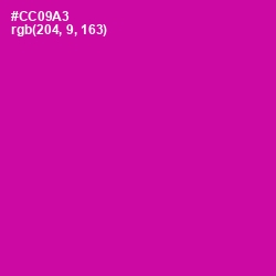 #CC09A3 - Red Violet Color Image