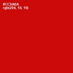 #CC0A0A - Monza Color Image