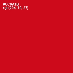 #CC0A1B - Monza Color Image