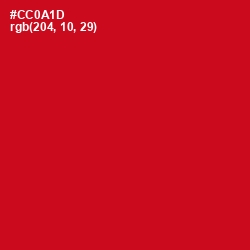 #CC0A1D - Monza Color Image