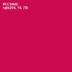 #CC0A4E - Maroon Flush Color Image