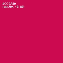 #CC0A50 - Maroon Flush Color Image