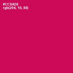 #CC0A58 - Razzmatazz Color Image