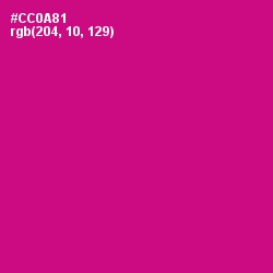 #CC0A81 - Red Violet Color Image