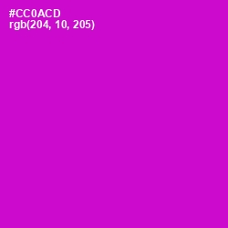 #CC0ACD - Shocking Pink Color Image