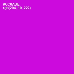 #CC0ADE - Purple Pizzazz Color Image