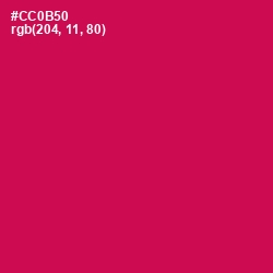 #CC0B50 - Maroon Flush Color Image