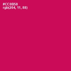 #CC0B58 - Razzmatazz Color Image