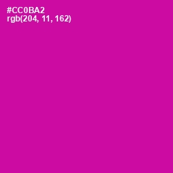 #CC0BA2 - Red Violet Color Image