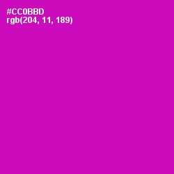 #CC0BBD - Hollywood Cerise Color Image