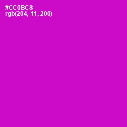 #CC0BC8 - Shocking Pink Color Image