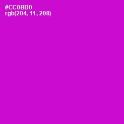 #CC0BD0 - Shocking Pink Color Image