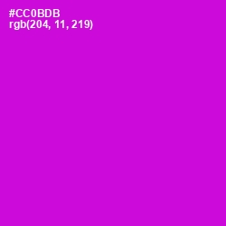 #CC0BDB - Purple Pizzazz Color Image