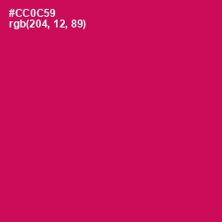 #CC0C59 - Razzmatazz Color Image