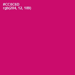 #CC0C6D - Razzmatazz Color Image