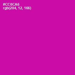 #CC0CA6 - Red Violet Color Image