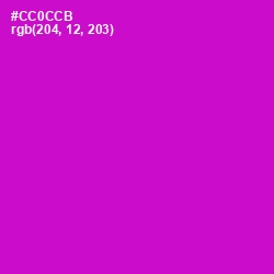 #CC0CCB - Shocking Pink Color Image