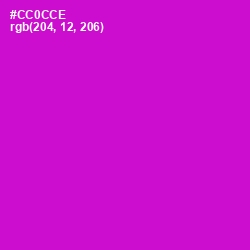 #CC0CCE - Shocking Pink Color Image