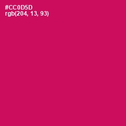 #CC0D5D - Razzmatazz Color Image