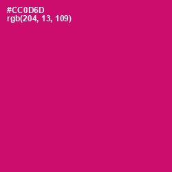 #CC0D6D - Razzmatazz Color Image