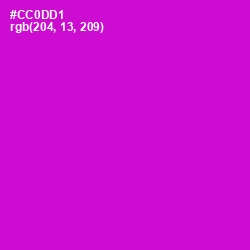 #CC0DD1 - Shocking Pink Color Image