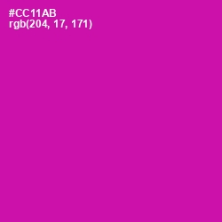 #CC11AB - Red Violet Color Image