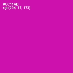 #CC11AD - Red Violet Color Image