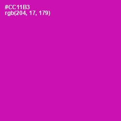 #CC11B3 - Red Violet Color Image