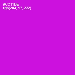 #CC11DE - Shocking Pink Color Image