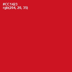 #CC1423 - Cardinal Color Image