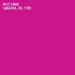 #CC148B - Red Violet Color Image