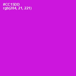 #CC15DD - Shocking Pink Color Image