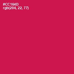 #CC164D - Maroon Flush Color Image
