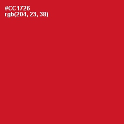 #CC1726 - Cardinal Color Image